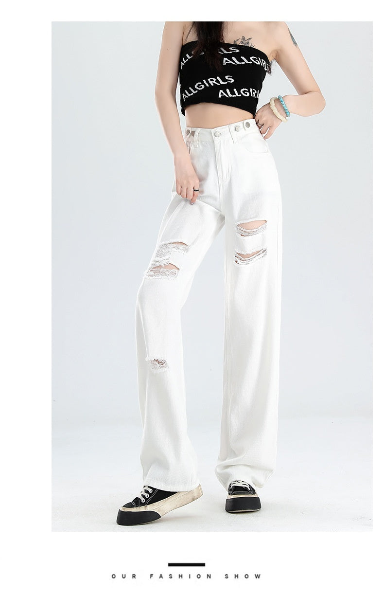 Ripped Slimming High Waist Jeans