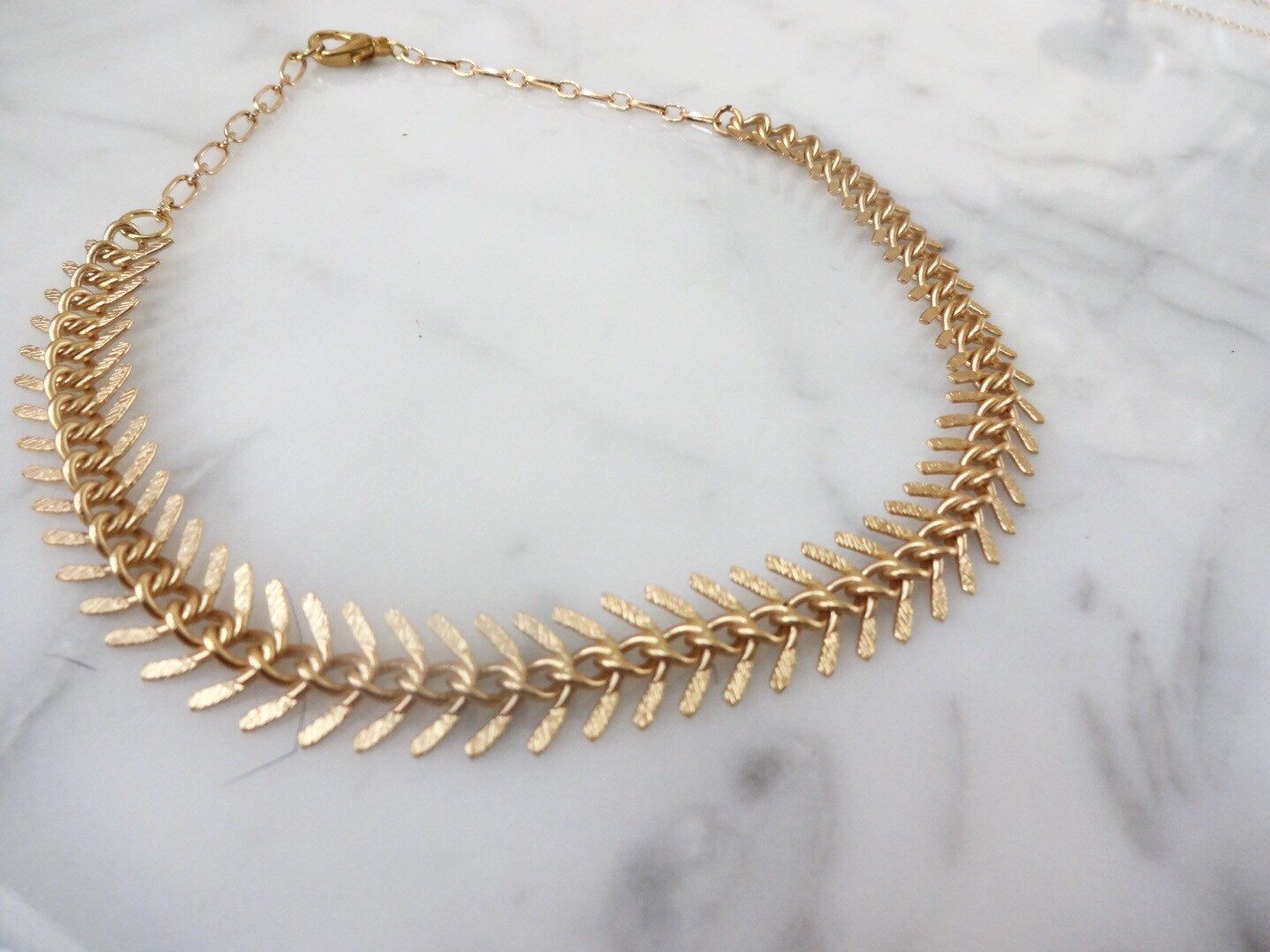 Fishbone Chain Necklace