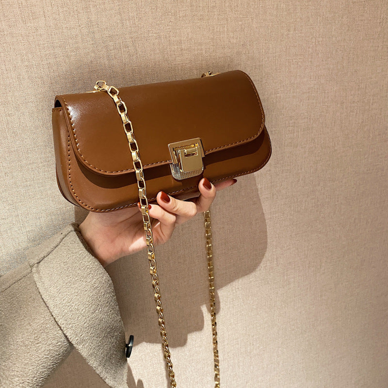 Textured Small Bag Women All-match Chain Shoulder Bag