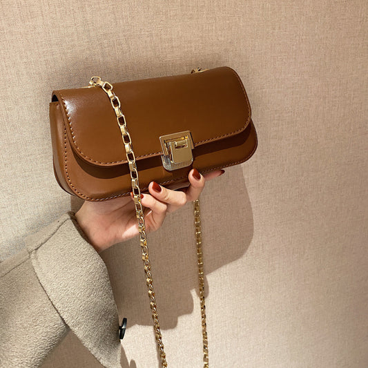 Textured Small Bag Women All-match Chain Shoulder Bag