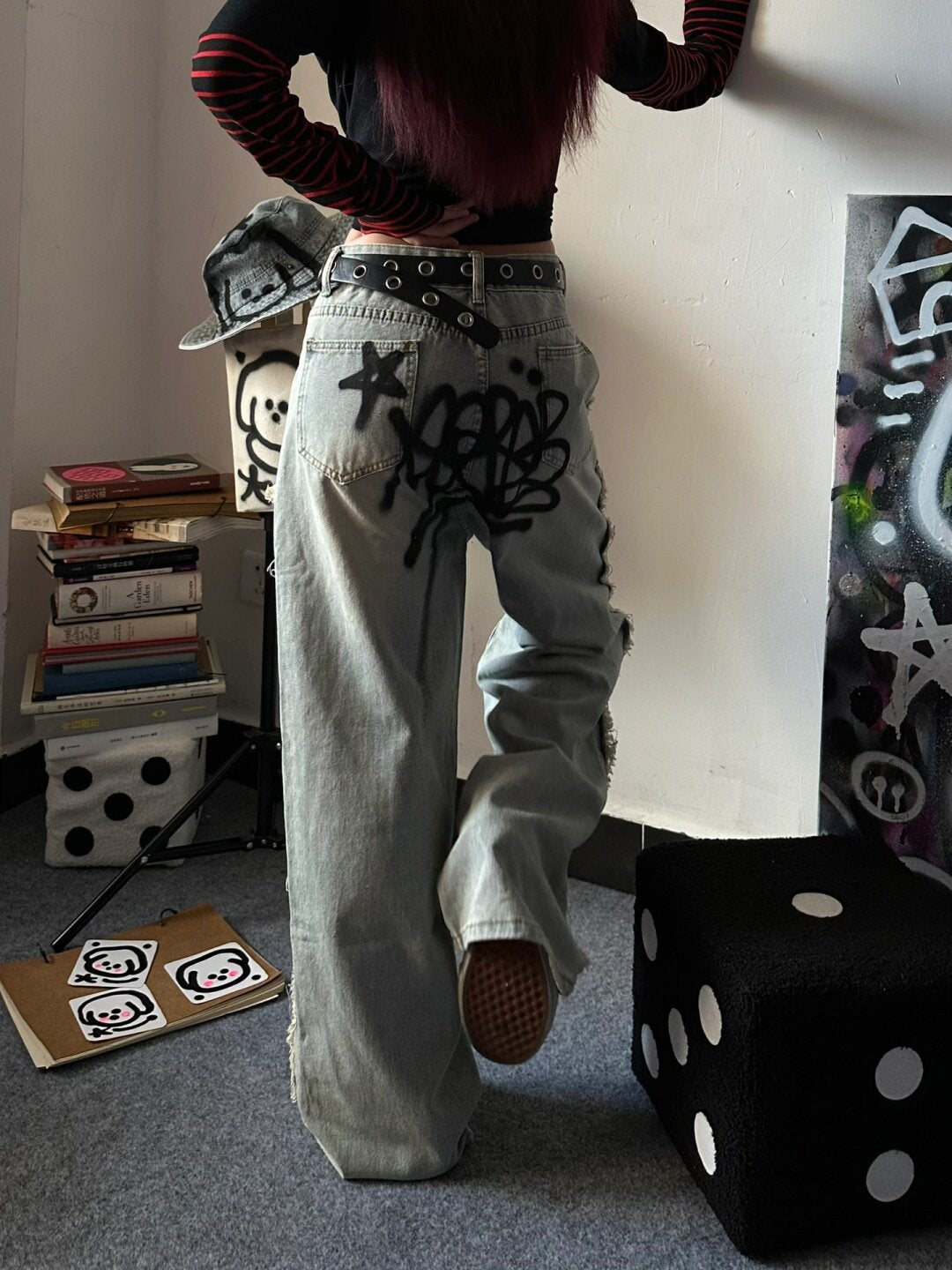 Retro Graffiti Jeans