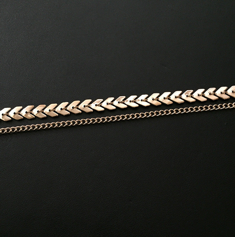 Fishbone Short Necklace