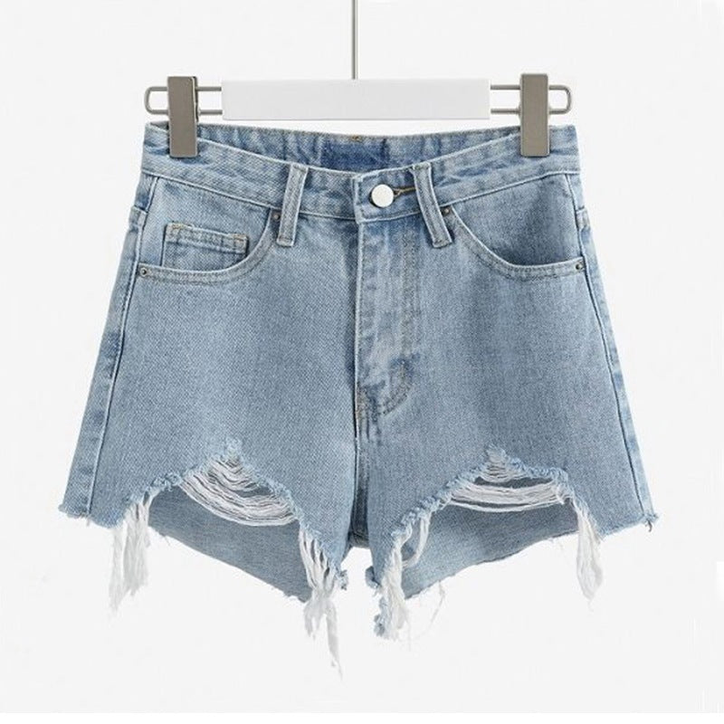 High Waist Ripped Shorts