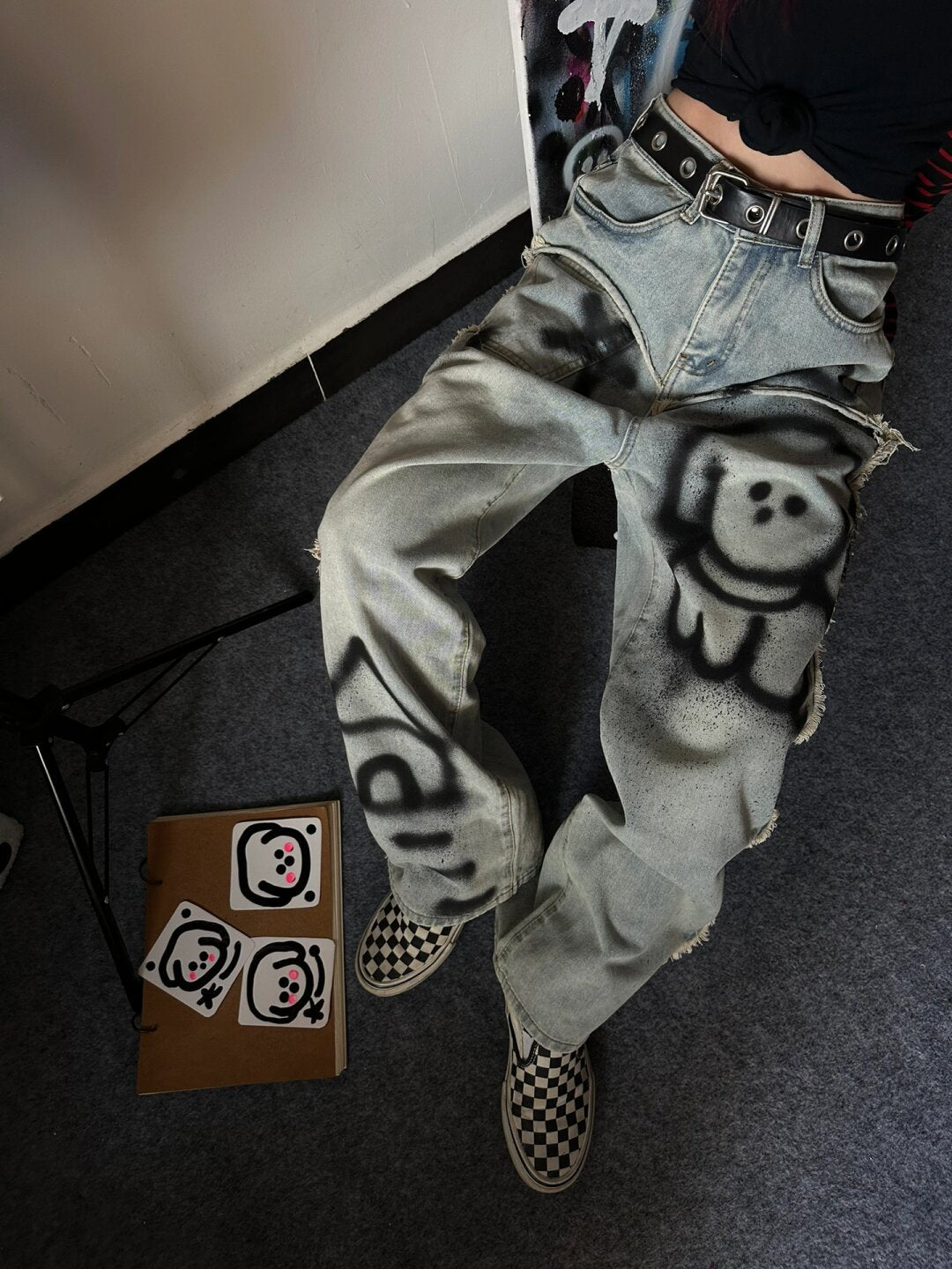 Retro Graffiti Jeans