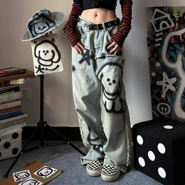 Retro Graffiti Jeans