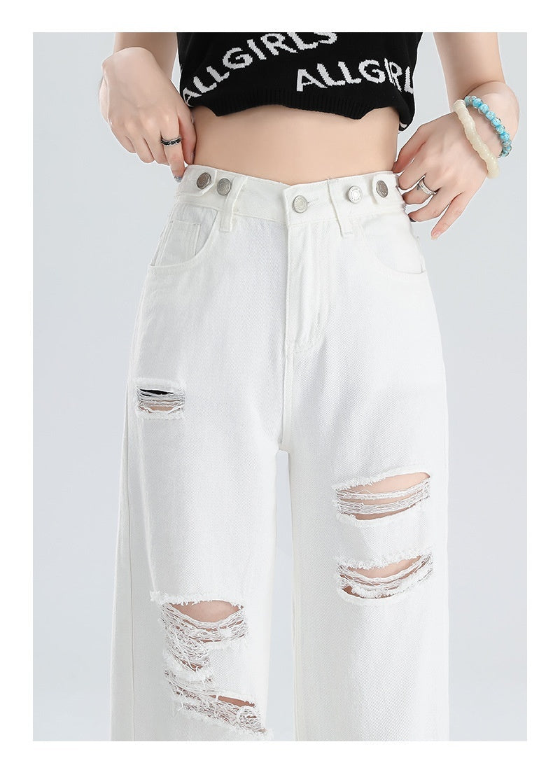 Ripped Slimming High Waist Jeans