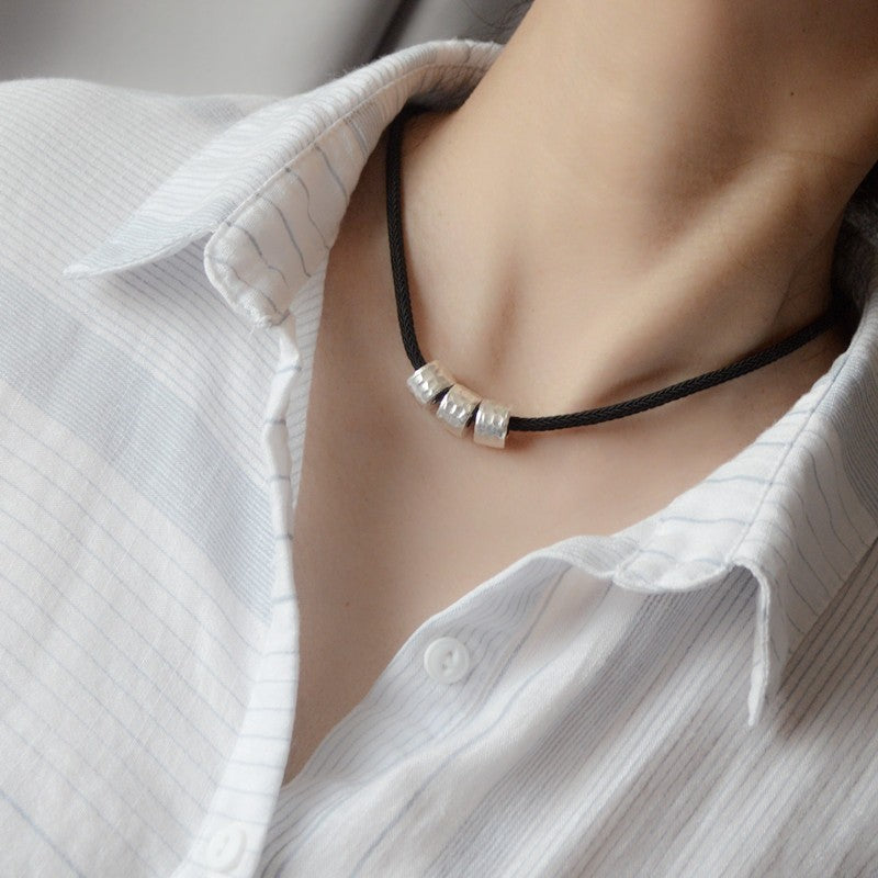 S925 Silver Clavicle Feather Necklace