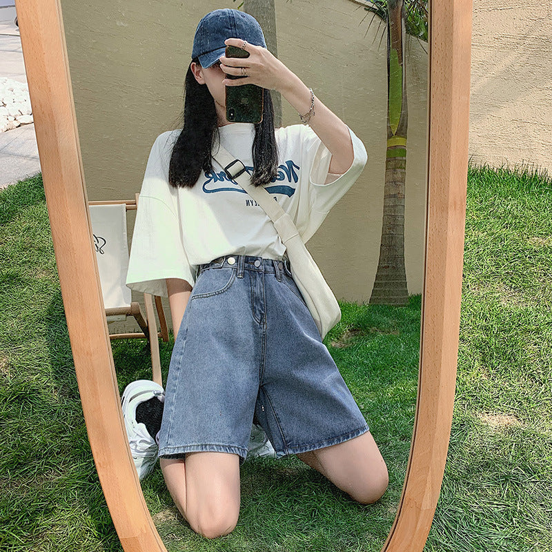 High Waist Long Shorts