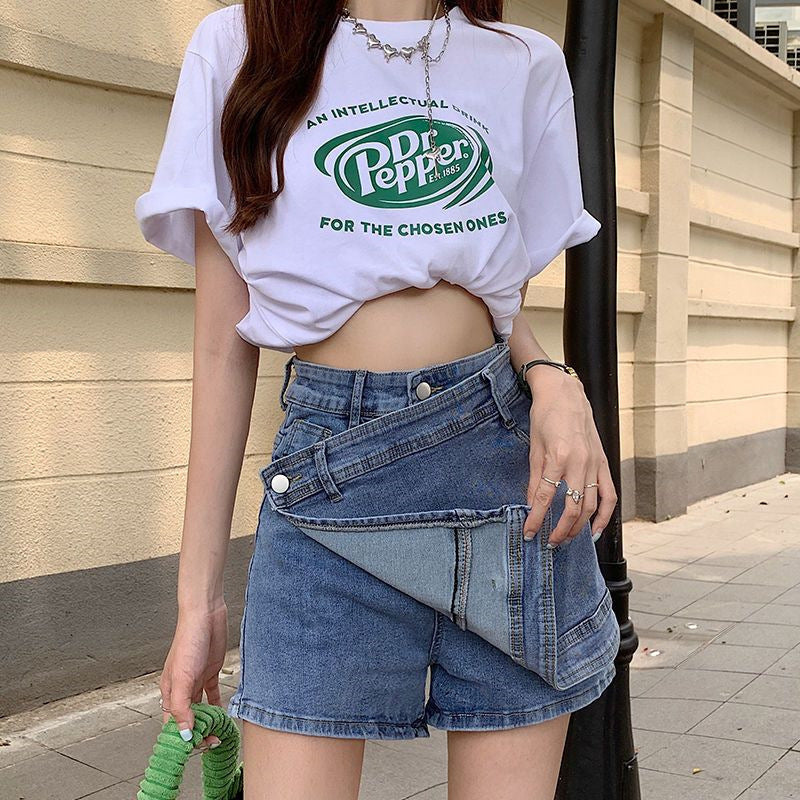 Irregular High Waist Shorts