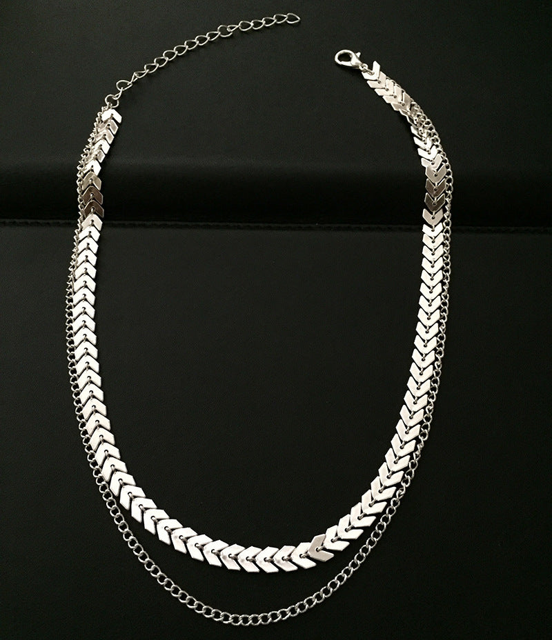 Fishbone Short Necklace